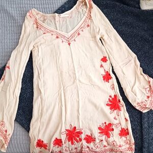 Free people size small color cream/coral